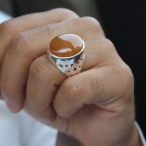 خاتم فضة عقيق يمني
