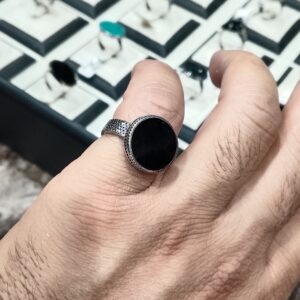 خاتم فضة اسود