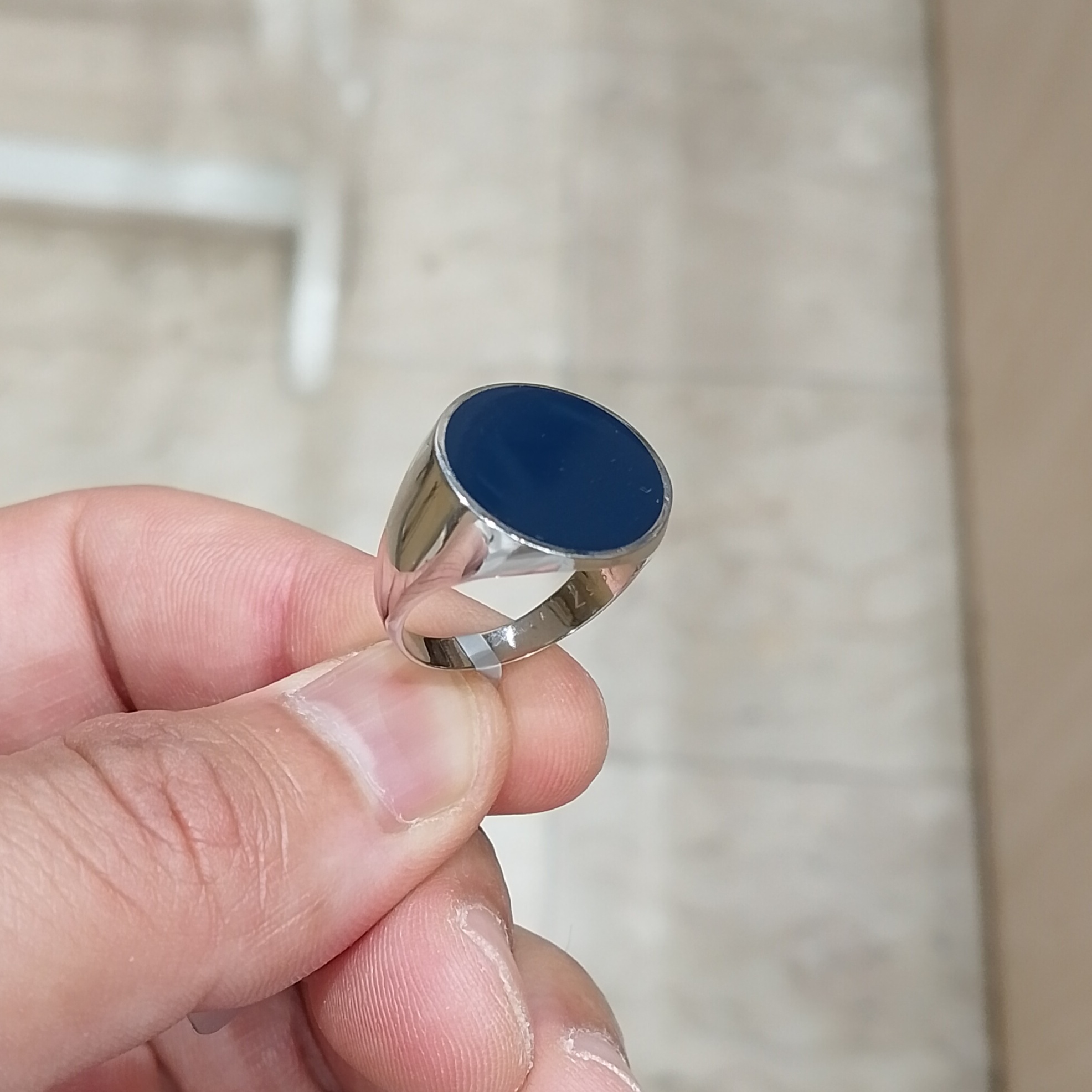 خاتم فضة كحلي