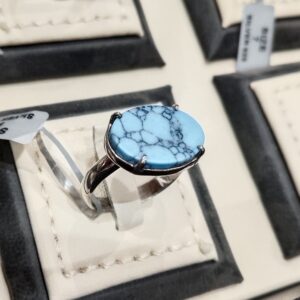خاتم فضة لون تركواز
